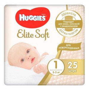 Подгузники Huggies Elite Soft для новорожденных 